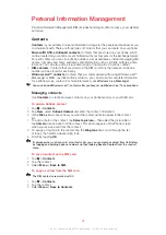 Preview for 42 page of Sony Ericsson XPERIA Extended User Manual