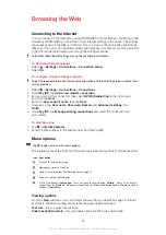 Preview for 56 page of Sony Ericsson XPERIA Extended User Manual