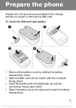 Предварительный просмотр 3 страницы Sony Ericsson Z250A User Manual