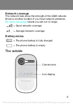 Предварительный просмотр 9 страницы Sony Ericsson Z250A User Manual