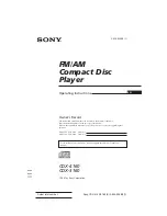 Preview for 1 page of Sony 0 CDX-3160 Operating Instructions Manual