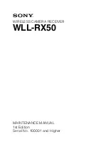 Sony 100001 Maintenance Manual предпросмотр