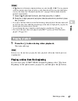 Предварительный просмотр 47 страницы Sony 1001K - PSP Game Console Instruction Manual