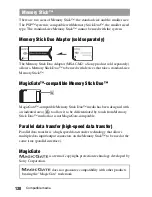 Preview for 130 page of Sony 1001K - PSP Game Console Instruction Manual