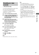 Предварительный просмотр 17 страницы Sony 2-661-374-11(4) Operating Instructions Manual