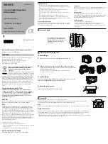 Предварительный просмотр 1 страницы Sony 2-685-154-11(1) Operating Instructions