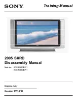 Preview for 1 page of Sony 2005 SXRD KDS-R50XBR1 Disassembly Manual