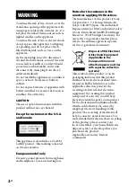 Preview for 2 page of Sony 3-097-194-15(1) Operating Instructions Manual