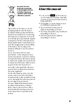 Preview for 3 page of Sony 3-097-194-15(1) Operating Instructions Manual