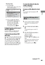 Preview for 43 page of Sony 3-097-194-15(1) Operating Instructions Manual