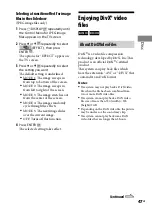 Preview for 47 page of Sony 3-097-194-15(1) Operating Instructions Manual