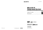 Preview for 1 page of Sony 3-097-196-14(1) Operating Instructions Manual