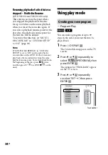 Предварительный просмотр 34 страницы Sony 3-097-196-14(1) Operating Instructions Manual