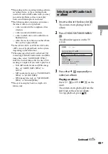 Предварительный просмотр 43 страницы Sony 3-097-196-14(1) Operating Instructions Manual