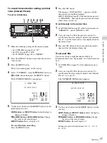 Preview for 47 page of Sony 3-270-589-12 (1) Operating Instructions Manual