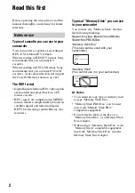 Preview for 2 page of Sony 3-280-847-11(1) Operating Manual