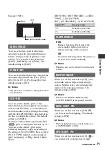 Preview for 71 page of Sony 3-280-847-11(1) Operating Manual