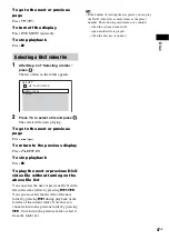 Preview for 47 page of Sony 3-283-040-11(1) Operating Instructions Manual