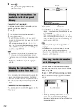 Preview for 70 page of Sony 3-283-040-11(1) Operating Instructions Manual