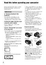 Preview for 2 page of Sony 3-286-590-12(1) Handbook