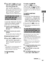 Preview for 19 page of Sony 3-287-077-14(2) Operating Instructions Manual