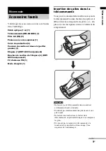 Предварительный просмотр 9 страницы Sony 3-291-730-31(1) (French) Mode D'Emploi