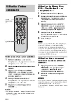 Предварительный просмотр 22 страницы Sony 3-291-730-31(1) (French) Mode D'Emploi