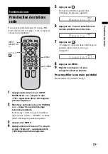 Предварительный просмотр 23 страницы Sony 3-291-730-31(1) (French) Mode D'Emploi