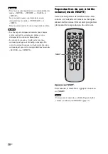 Предварительный просмотр 28 страницы Sony 3-291-730-31(1) (French) Mode D'Emploi