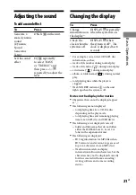 Preview for 21 page of Sony 3-293-639-11(1) Operating Instructions Manual