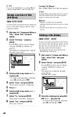 Предварительный просмотр 60 страницы Sony 3-293-880-11(1) Operating Instructions Manual