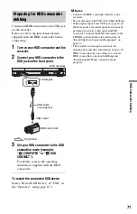 Предварительный просмотр 71 страницы Sony 3-293-880-11(1) Operating Instructions Manual