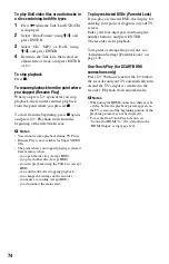 Preview for 74 page of Sony 3-295-080-12(1) Operating Instructions Manual