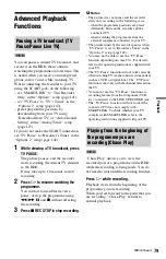 Preview for 79 page of Sony 3-295-080-12(1) Operating Instructions Manual