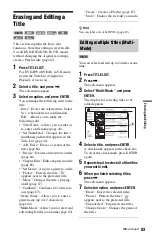 Preview for 83 page of Sony 3-295-080-12(1) Operating Instructions Manual