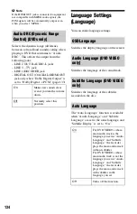 Preview for 134 page of Sony 3-295-080-12(1) Operating Instructions Manual