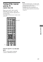 Preview for 57 page of Sony 3-295-946-12(1) Operating Instructions Manual