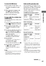 Preview for 23 page of Sony 3-300-703-11(2) Operating Instructions Manual