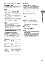 Preview for 31 page of Sony 3-300-703-11(2) Operating Instructions Manual