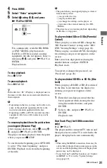 Предварительный просмотр 31 страницы Sony 3-452-775-11(1) Operating Instructions Manual