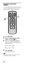 Предварительный просмотр 32 страницы Sony 3-877-030-12(1) Operating Instructions Manual