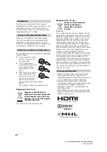 Preview for 2 page of Sony 32EX330 Operating Instructions Manual