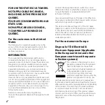 Preview for 2 page of Sony 4-113-168-11(2) Operating Instructions Manual