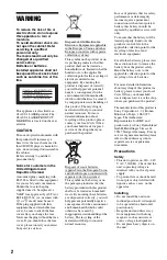 Preview for 2 page of Sony 4-115-669-11(1) Operating Instructions Manual