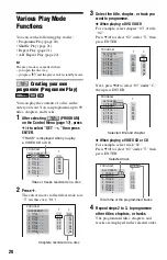 Preview for 20 page of Sony 4-115-669-11(1) Operating Instructions Manual