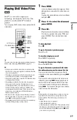 Preview for 27 page of Sony 4-115-669-11(1) Operating Instructions Manual