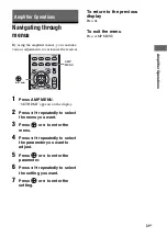 Preview for 31 page of Sony 4-130-031-11(3) Operating Instructions Manual