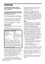 Preview for 2 page of Sony 4-130-181-52(1) Operating Instructions Manual