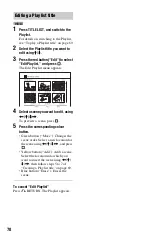 Preview for 70 page of Sony 4-131-978-11(1) Operating Instructions Manual