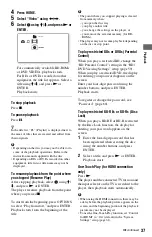 Preview for 37 page of Sony 4-145-650-11(1) Operating Instructions Manual